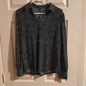 Adrianna Papell Monochrome Striped Top
